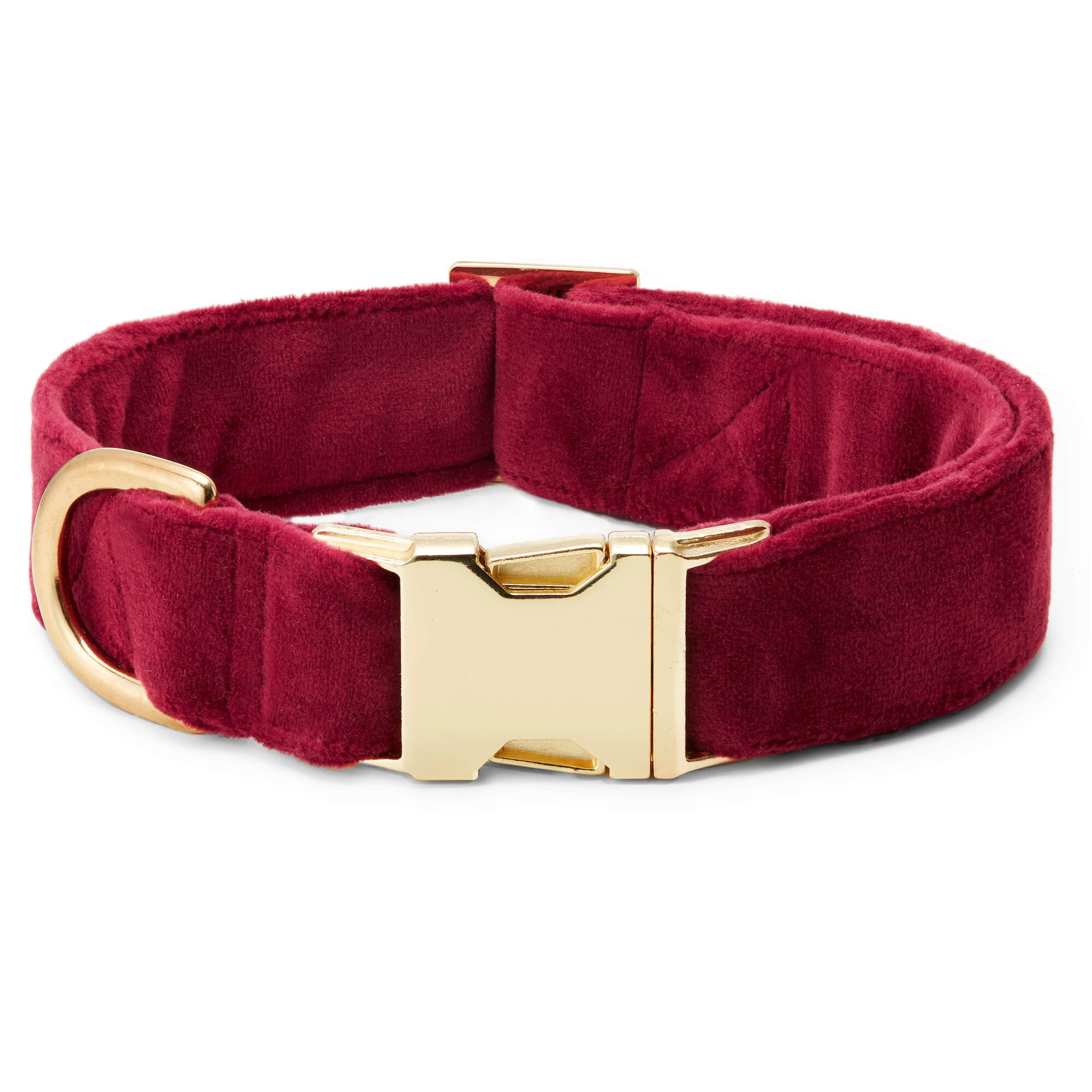 The Foggy Dog Burgundy Velvet Dog Collar
