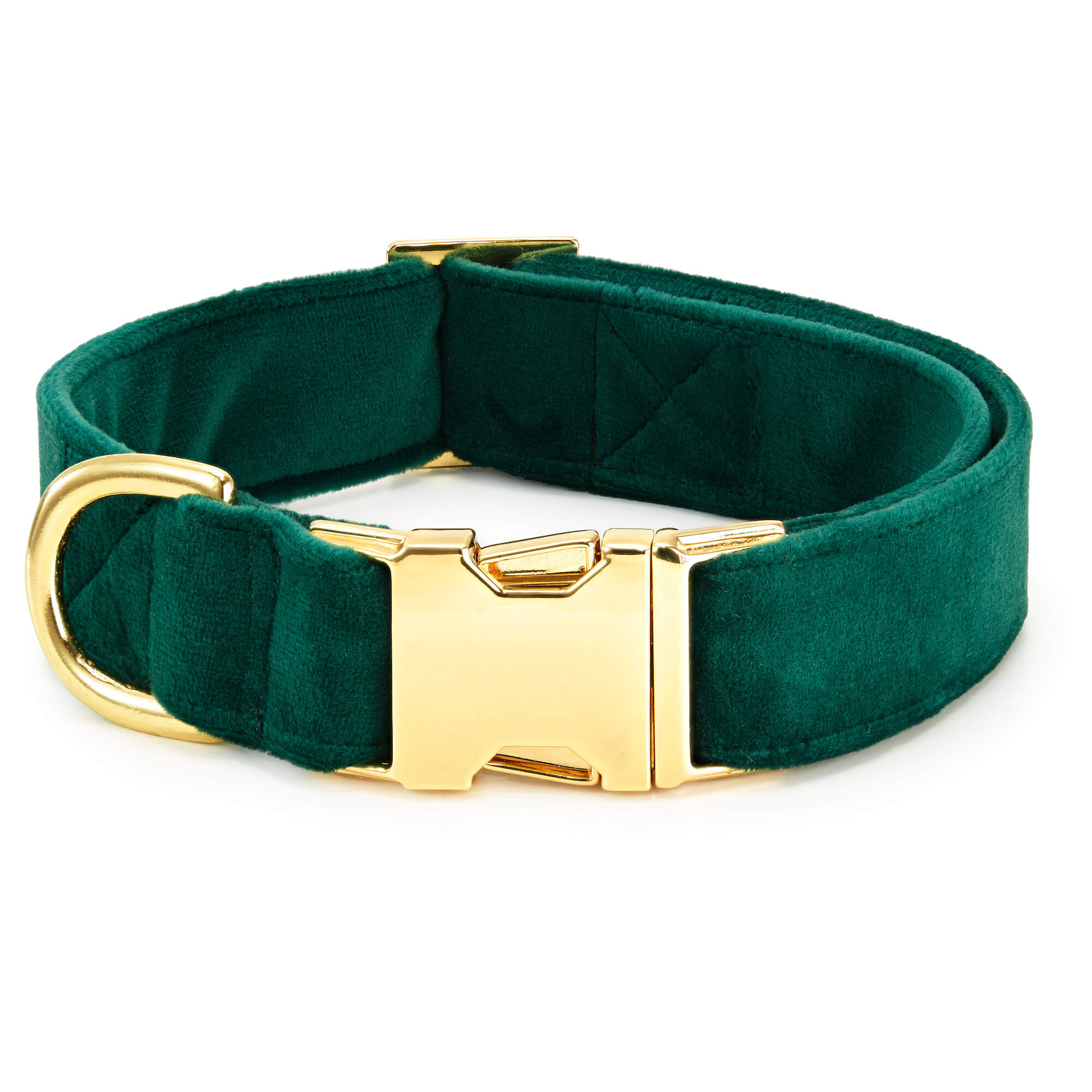 The Foggy Dog Forest Green Velvet Dog Collar