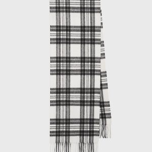 Toteme Studio Check scarf white/black