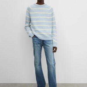 Toteme Studio Raglan crew pale blue/white