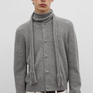 Toteme Studio Scarf cardigan grey melange