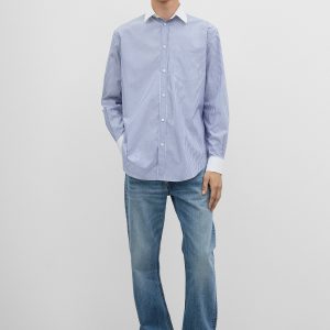 Toteme Studio Shrunk shirt blue/white