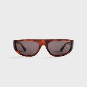 Toteme Studio Shield sunglasses dark havana
