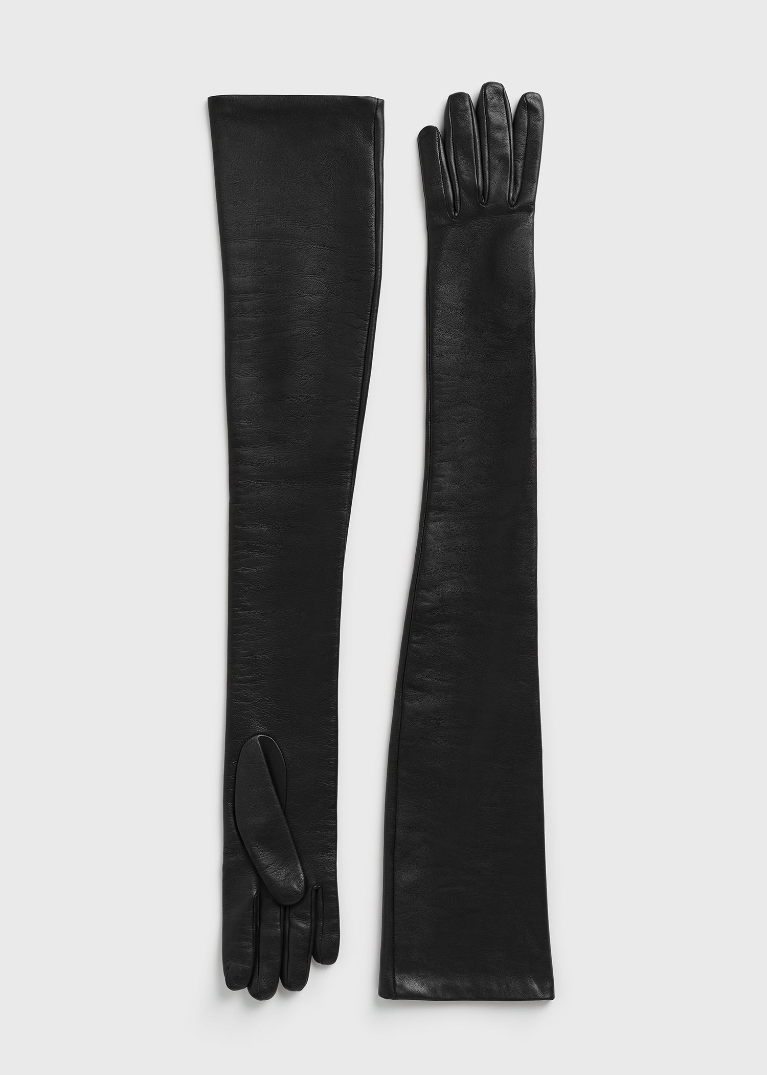 Toteme Studio Extra-long leather gloves black
