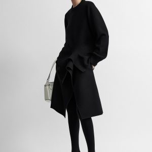 Toteme Studio Asymmetric cashmere knit black