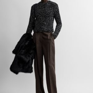 Toteme Studio Wool silk crew neck black/ecru