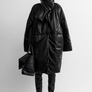 Toteme Studio Padded leather coat black