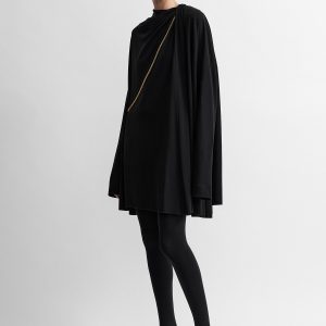 Toteme Studio Asymmetric scarf dress black