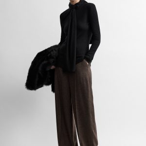 Toteme Studio High-waist trousers taupe melange