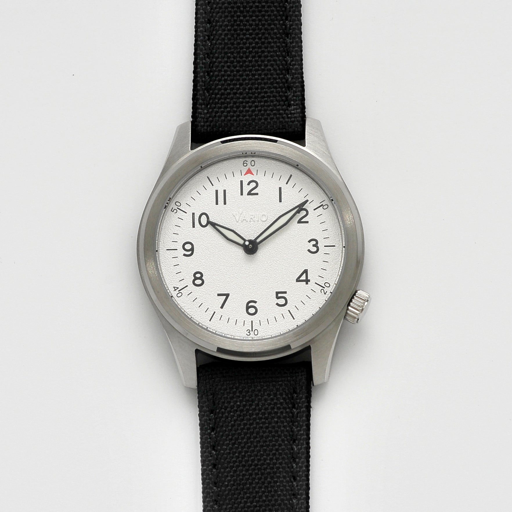 Vario 1945 A-11S Solar Quartz Heron White Field Watch
