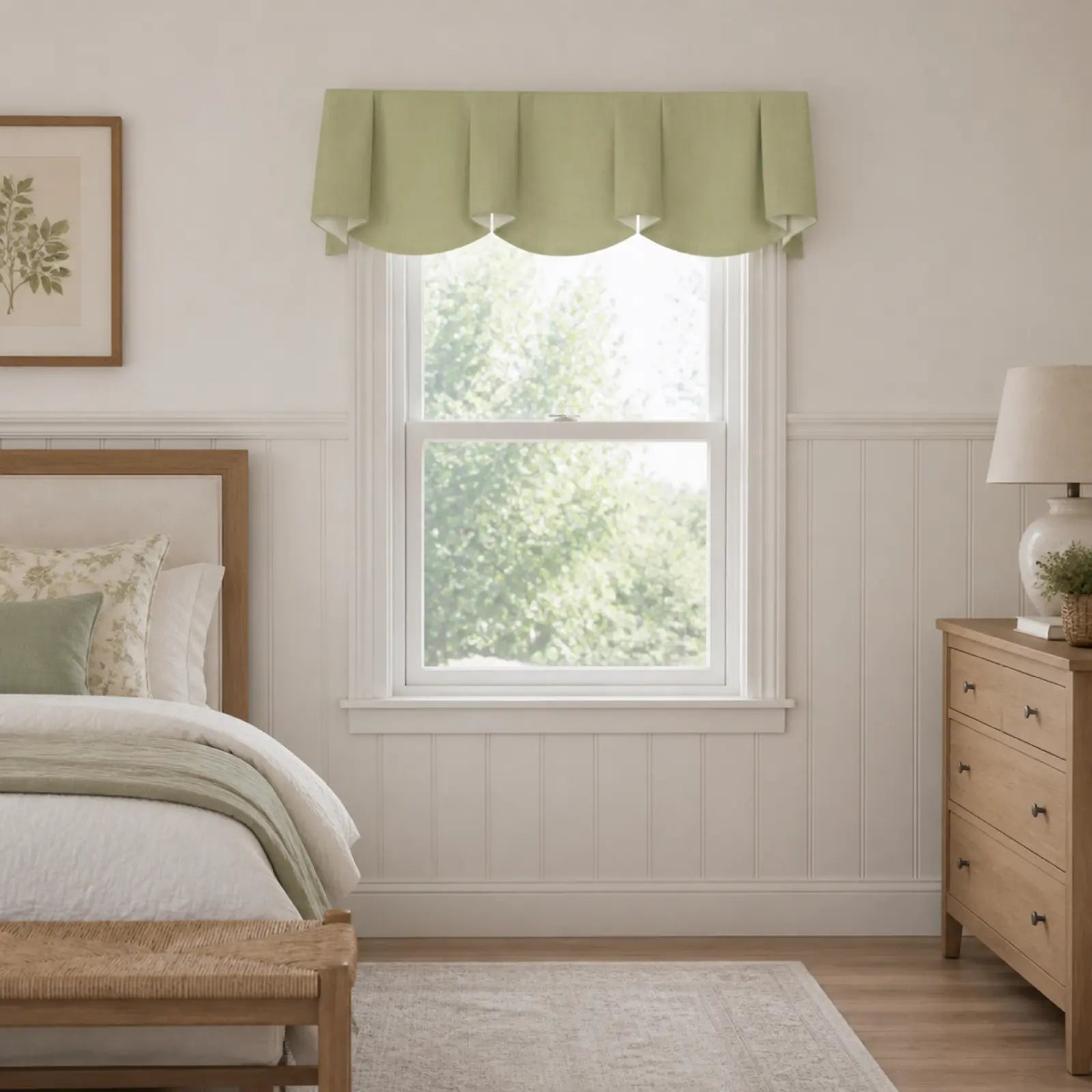 TWOPAGES Isabella Cotton Board Mounted Sheffield Valance