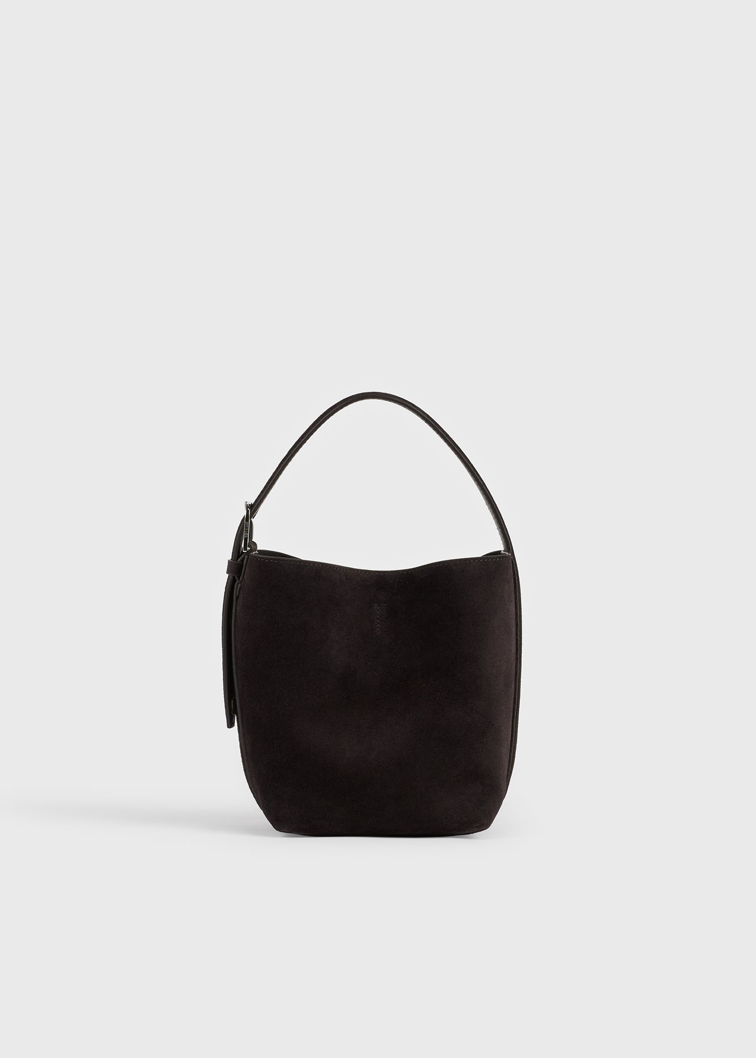 Toteme Studio Small Belted suede tote espresso