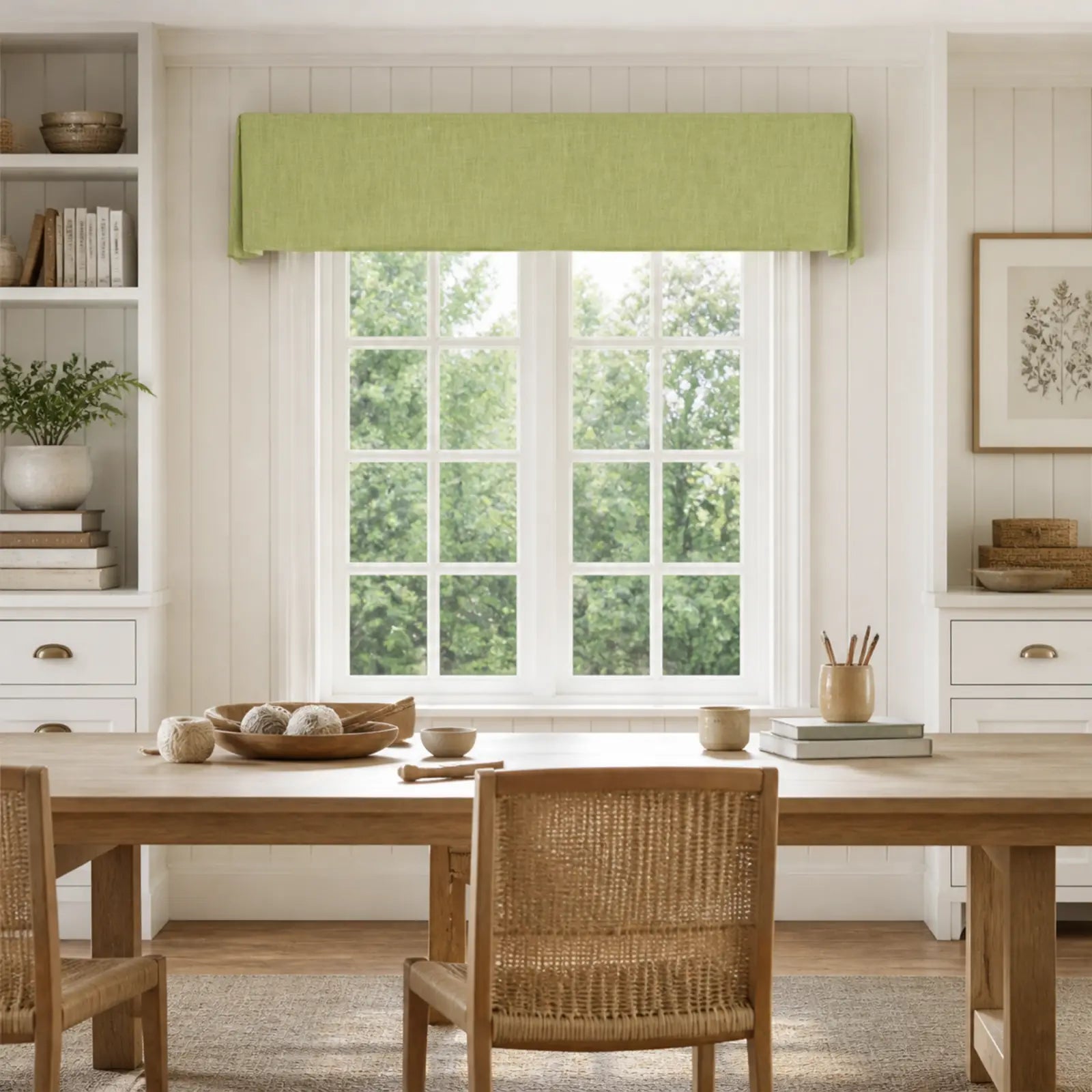 TWOPAGES Isabella Cotton Board Mounted Tailored Valance