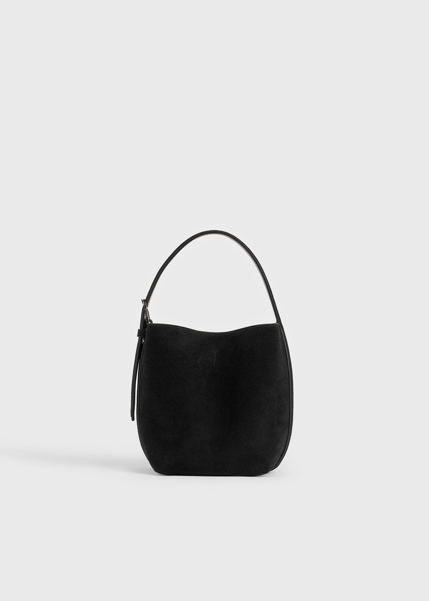 Toteme Studio Small Belted suede tote black