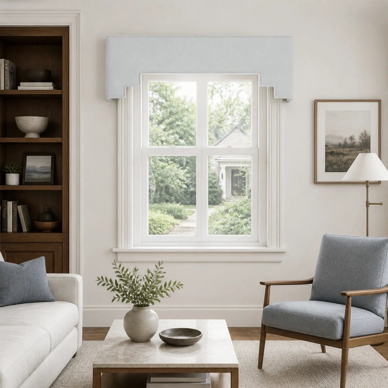 TWOPAGES Isabella Cotton Decorative Stepped Cornice Board