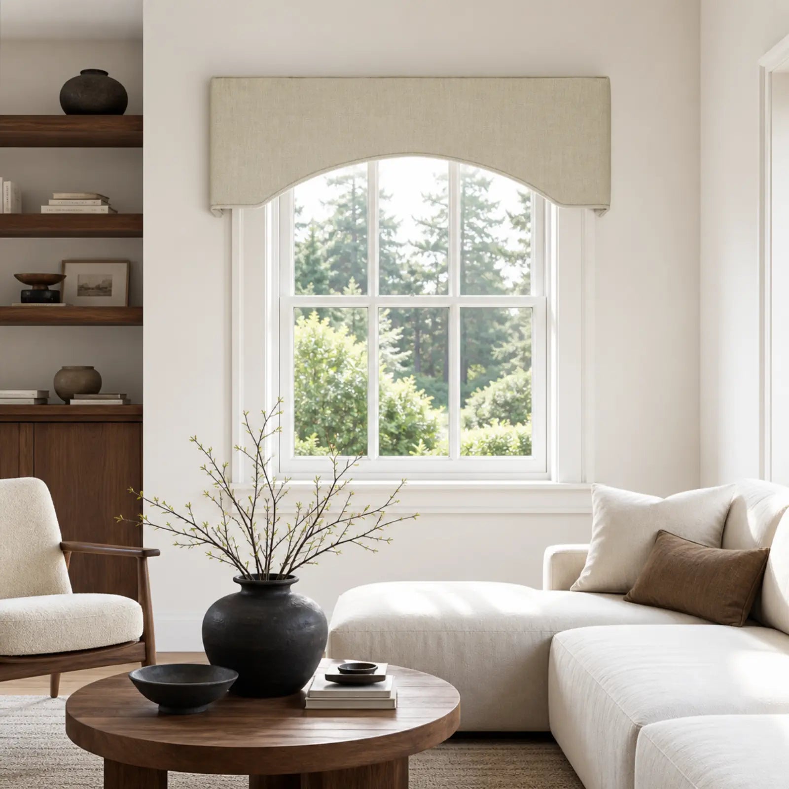 TWOPAGES Isabella Cotton Arched Cornice Board