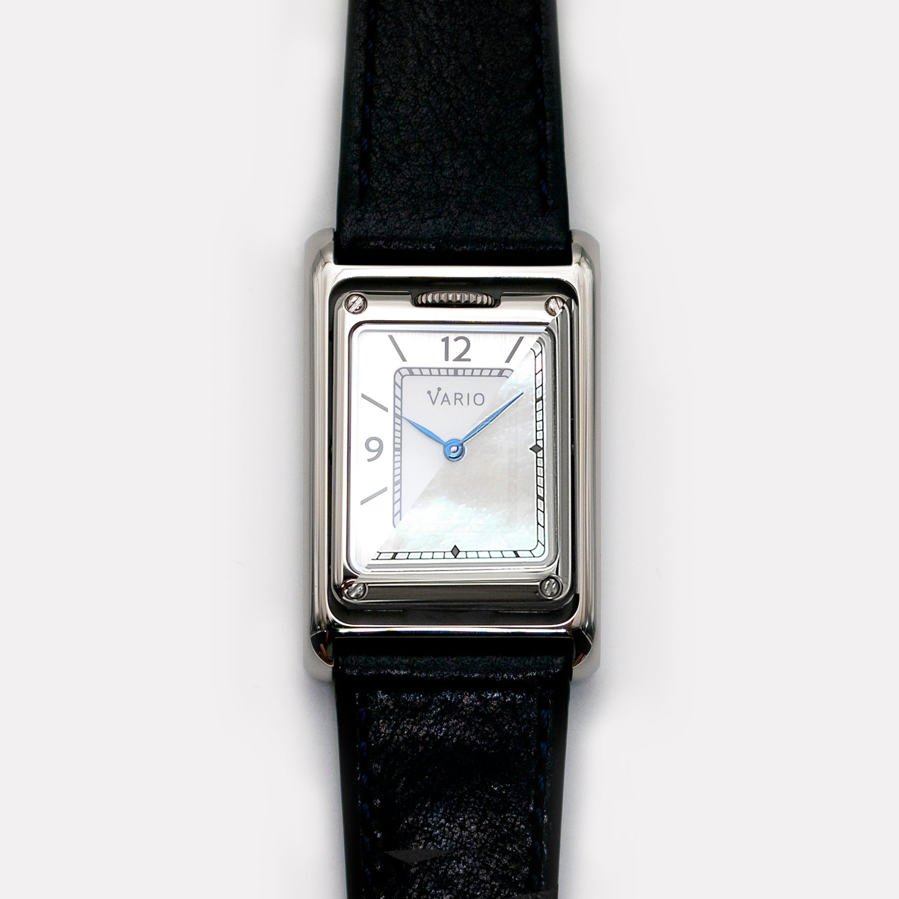 Vario VERSA Reversible Dual Time Silver-White MoP Quartz Watch