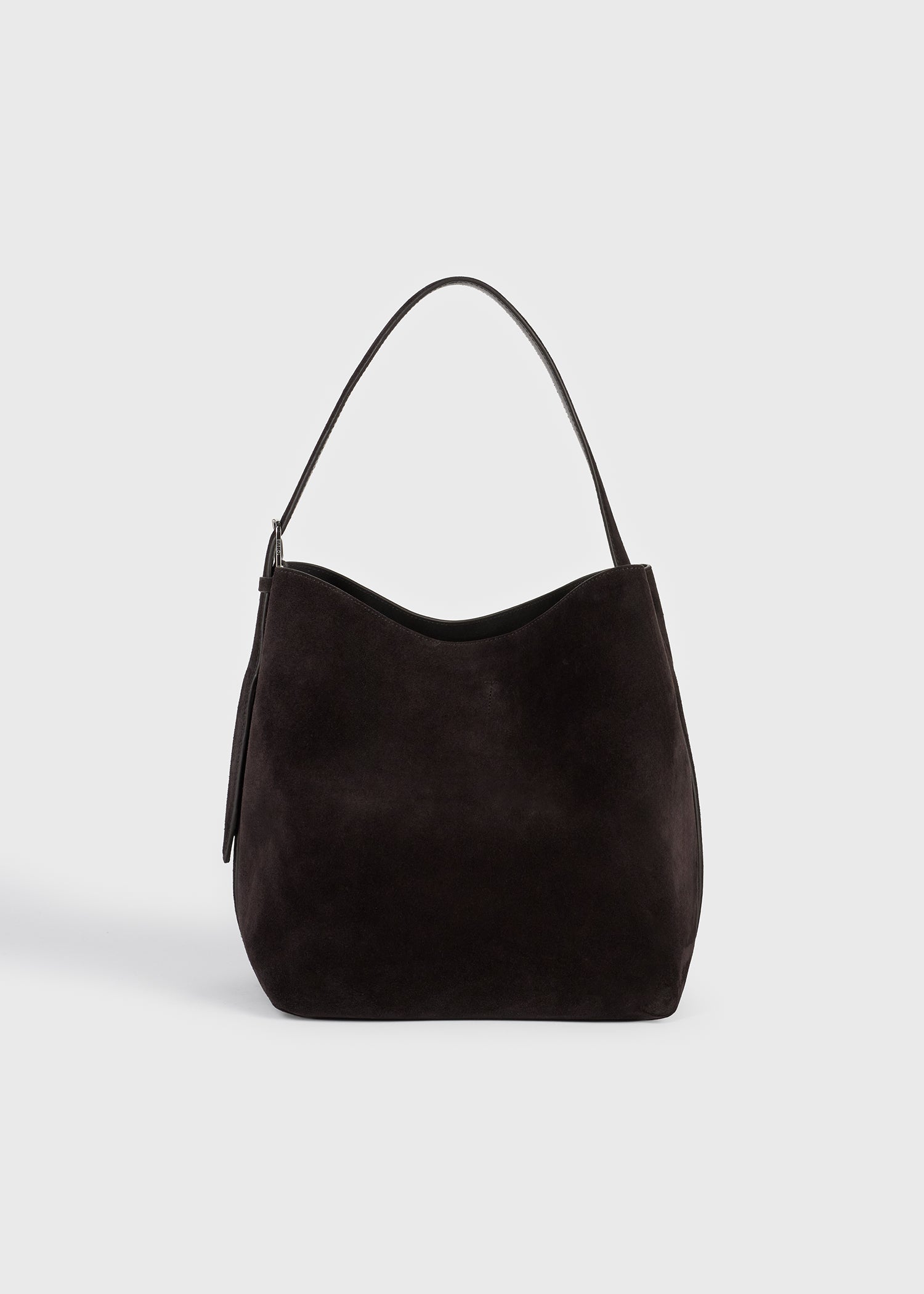 Toteme Studio Medium belted suede tote espresso