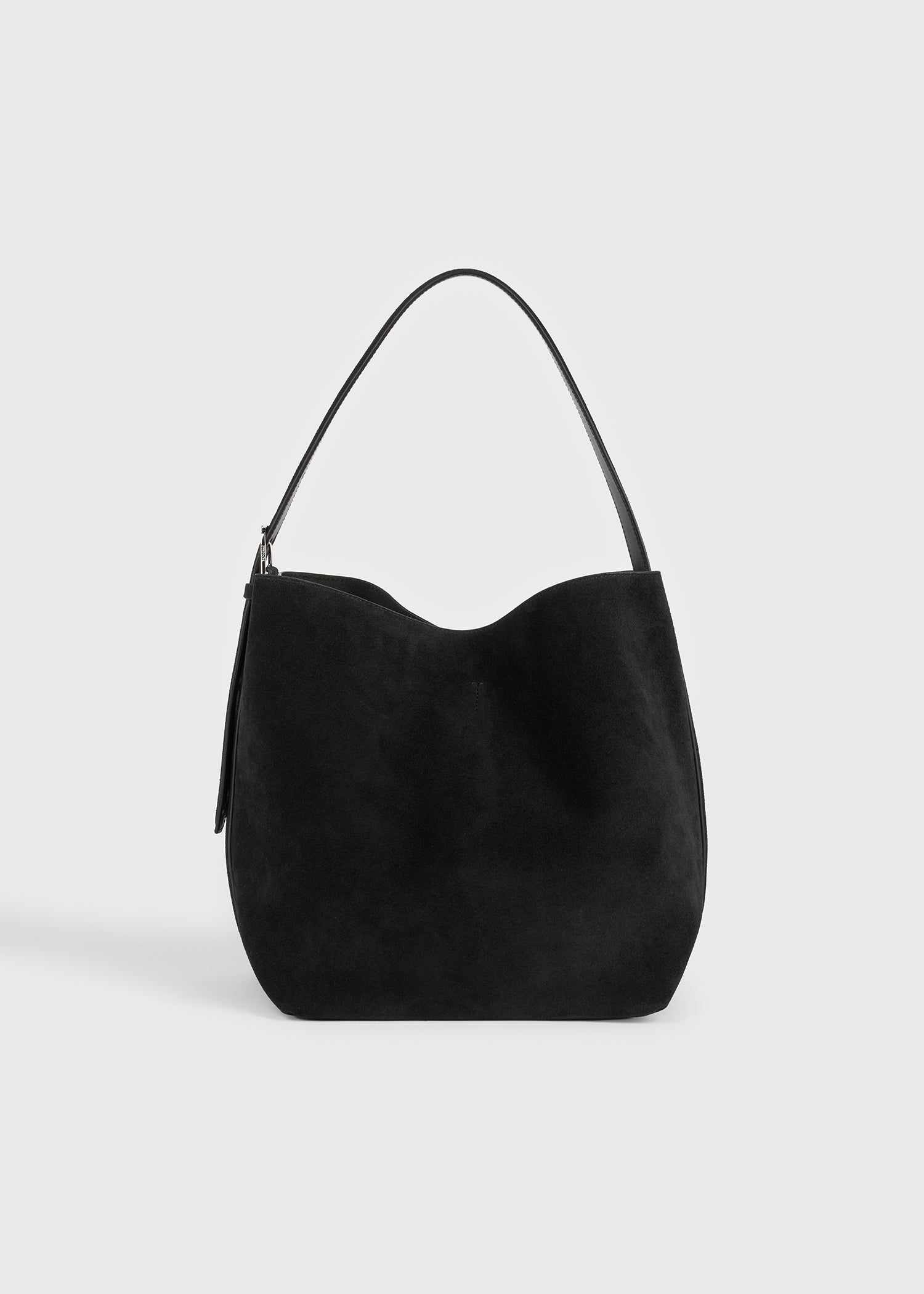 Toteme Studio Medium belted suede tote black