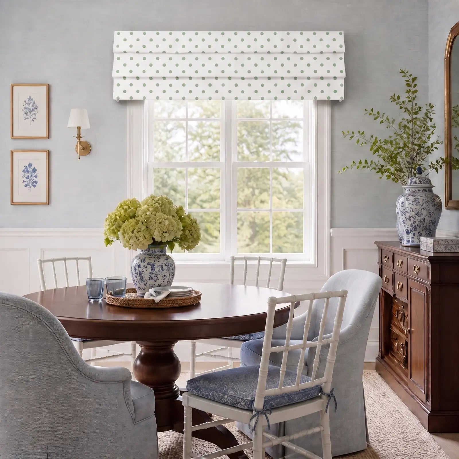 Stefana Silber x TWOPAGES Print Linen Blend Hobbled Roman Valance