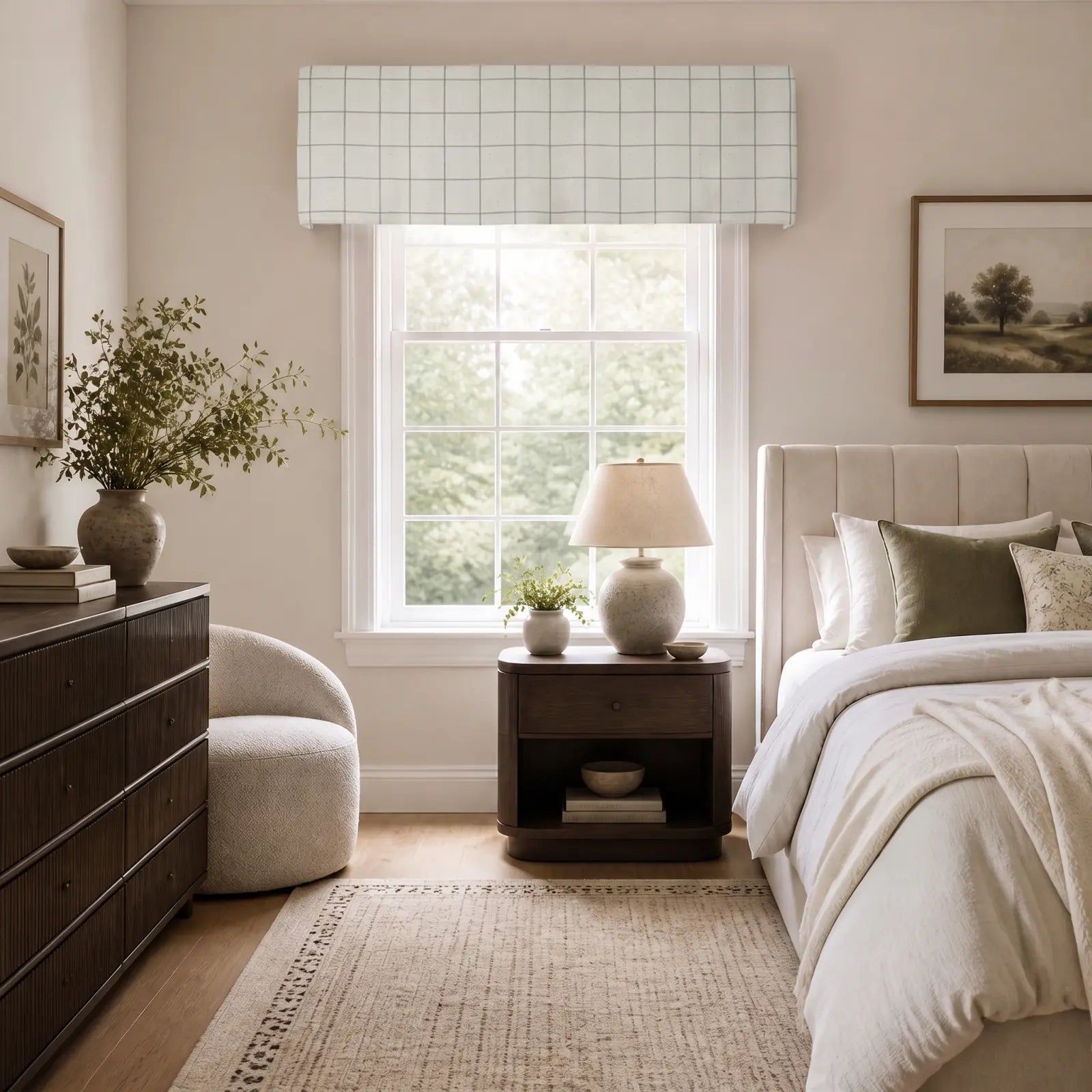 Stefana Silber x TWOPAGES Print Linen Blend Flat Cornice Board