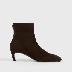Toteme Studio Soft suede ankle boots brown