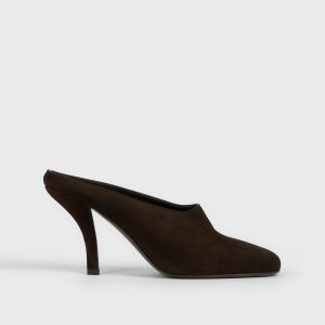 Toteme Studio Contour suede mules brown