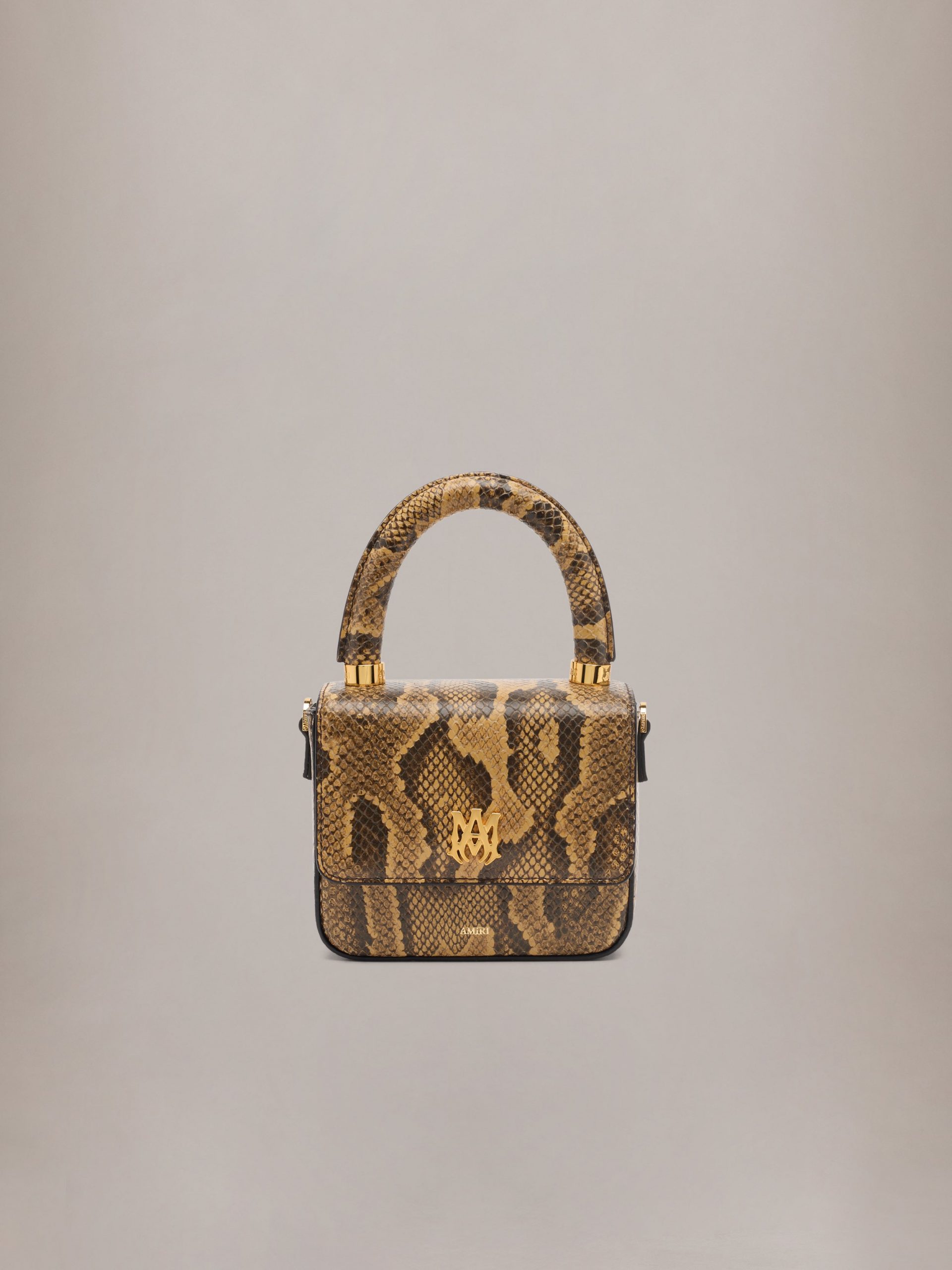 Amiri WOMEN - WOMEN'S PYTHON EMBOSSED MICRO MA BAG - Brown