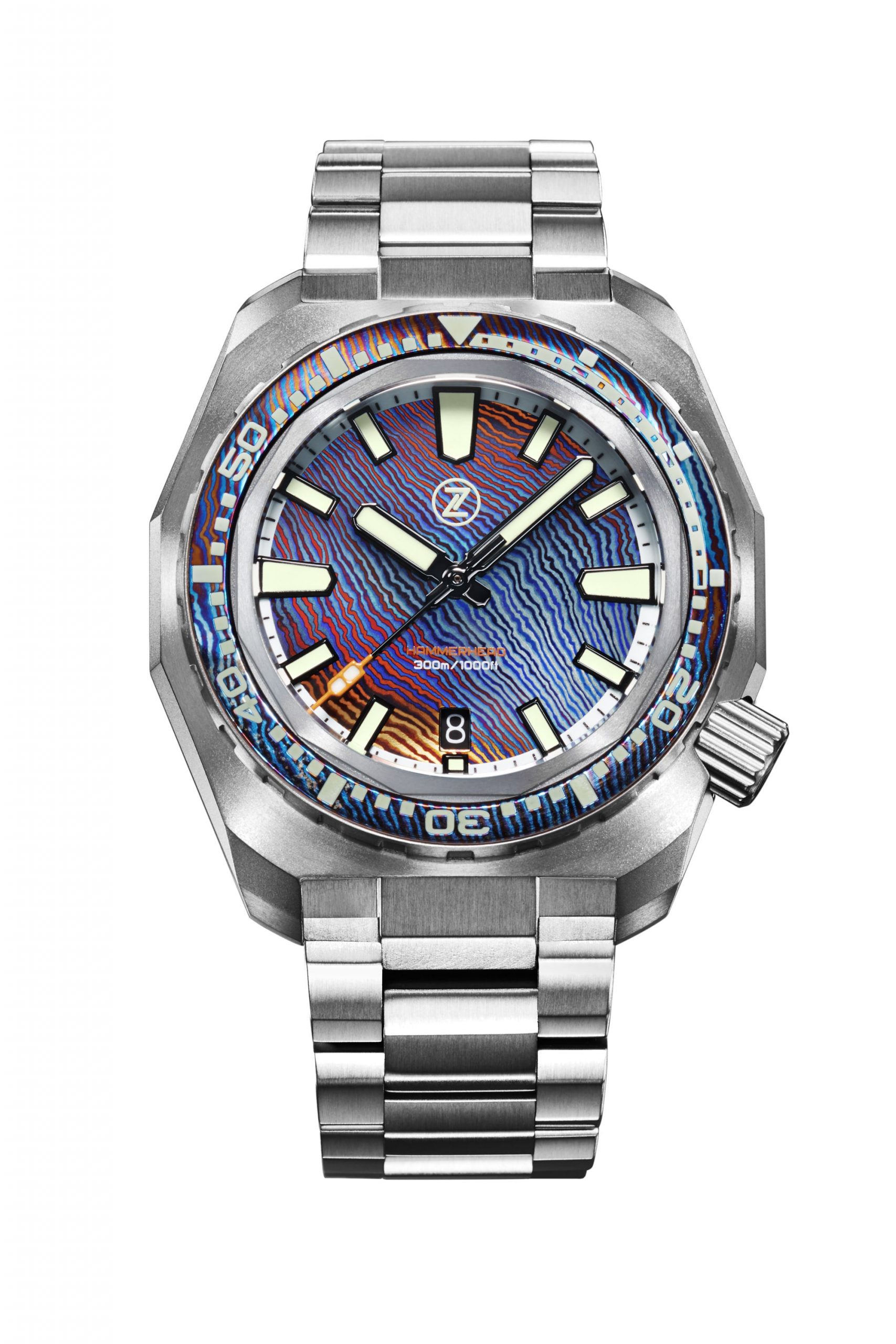 Zelos Hammerhead V3 300m Ti 'Ti-Damascus'