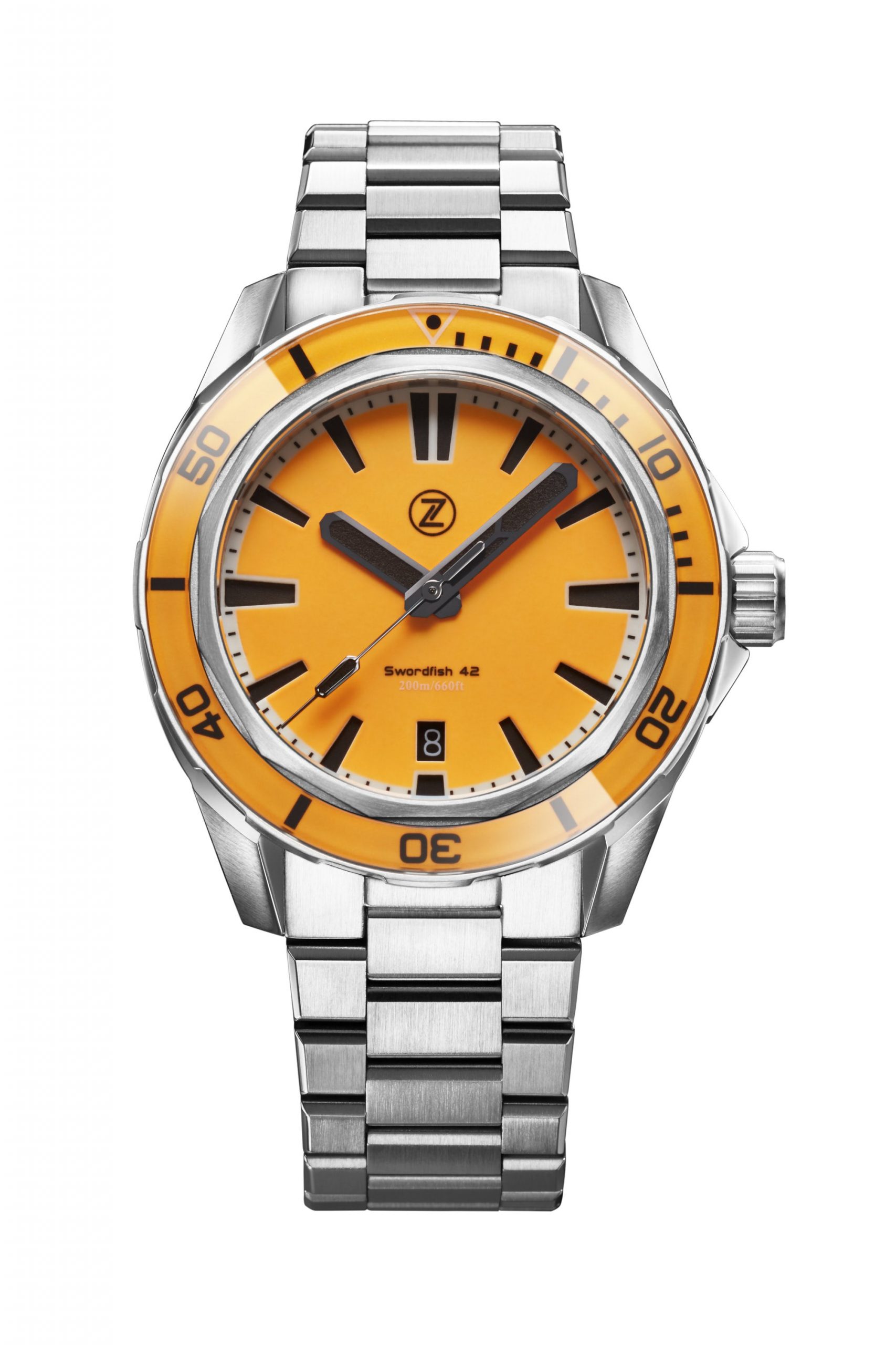 Zelos Swordfish 42mm SS 'Ember Orange'