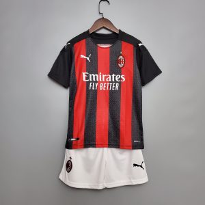 E Jerseys AC Milan Home Kids Shirt + Pant 20/21