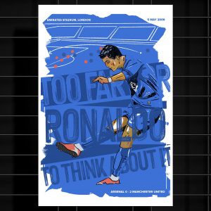 Shop Football Too Far For Ronaldo - Poster