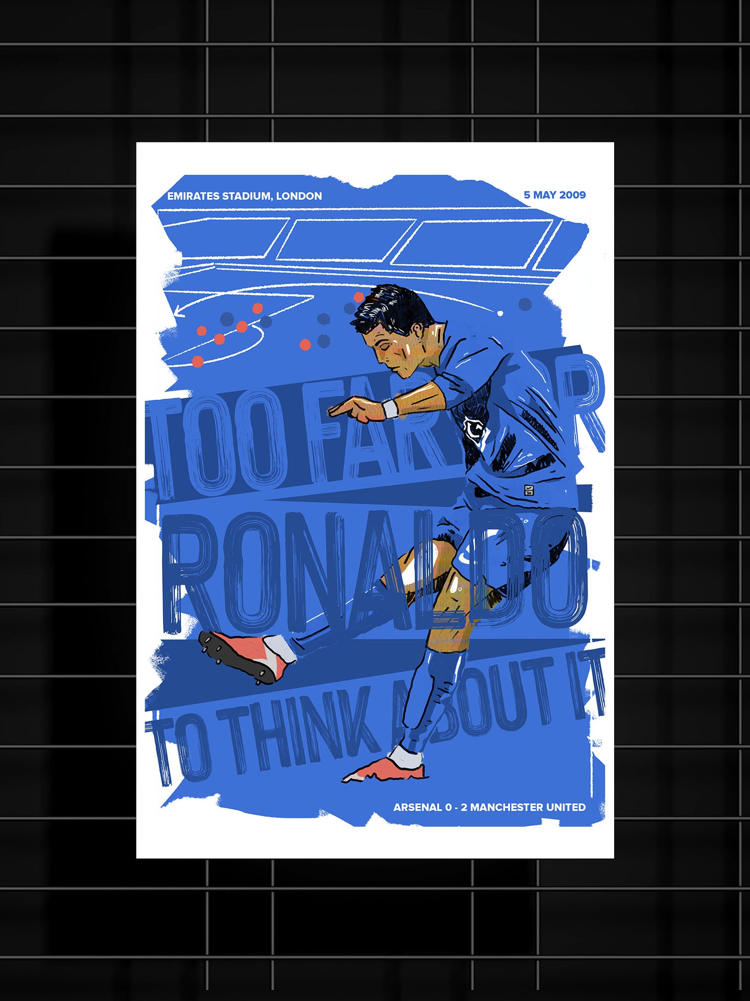 Shop Football Too Far For Ronaldo - Poster