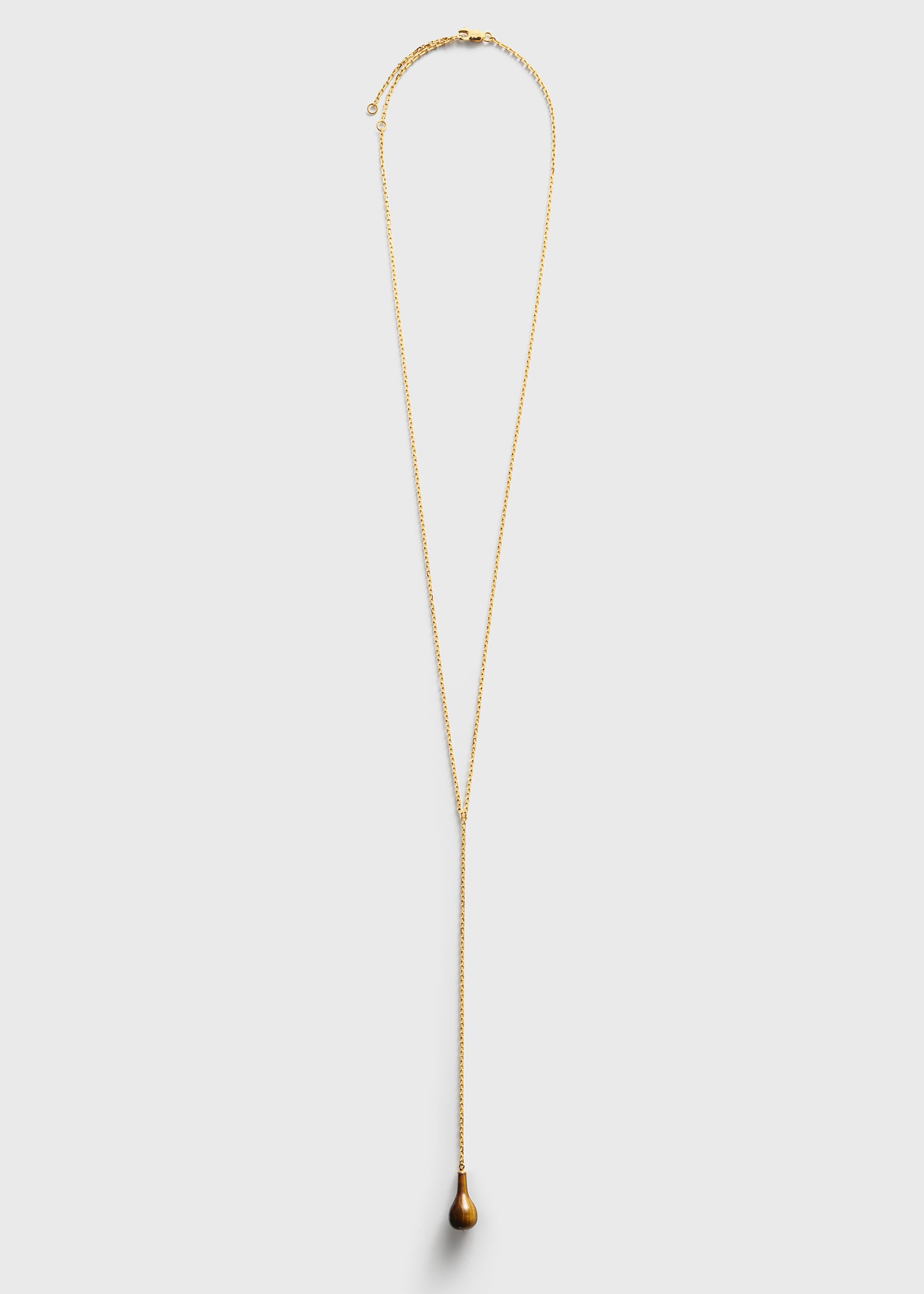 Toteme Studio Tiger's eye drop necklace honey/gold