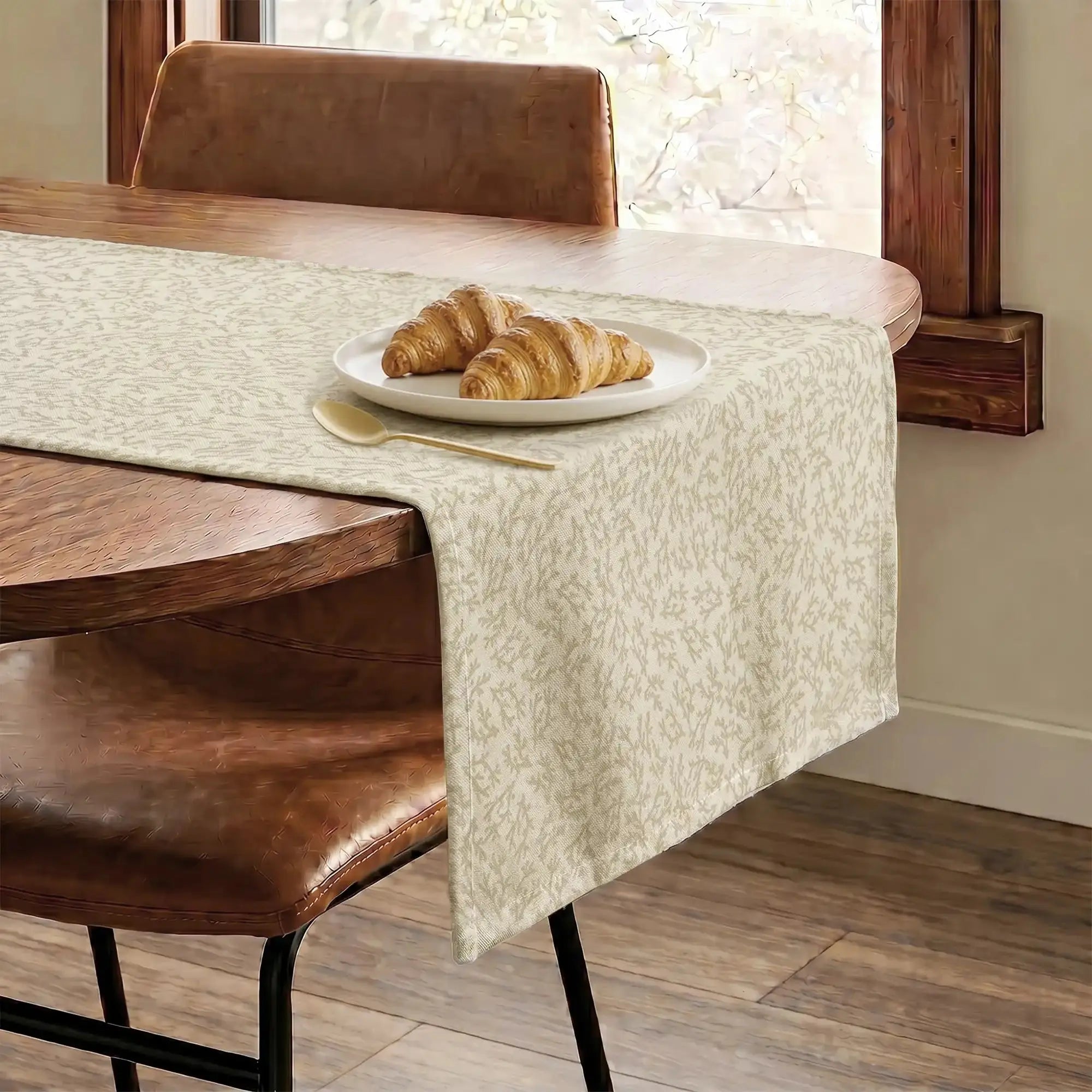 Amy Courtney x TWOPAGES Patterned Linen Cotton Table Runner