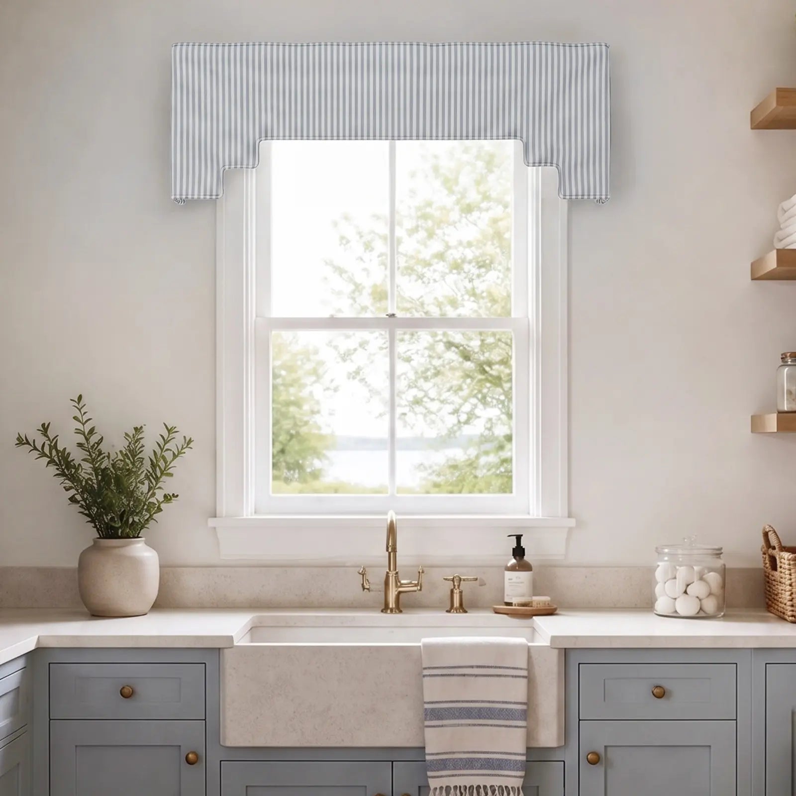 Britt Bengoechea x TWOPAGES Linen Cotton Decorative Stepped Cornice Board