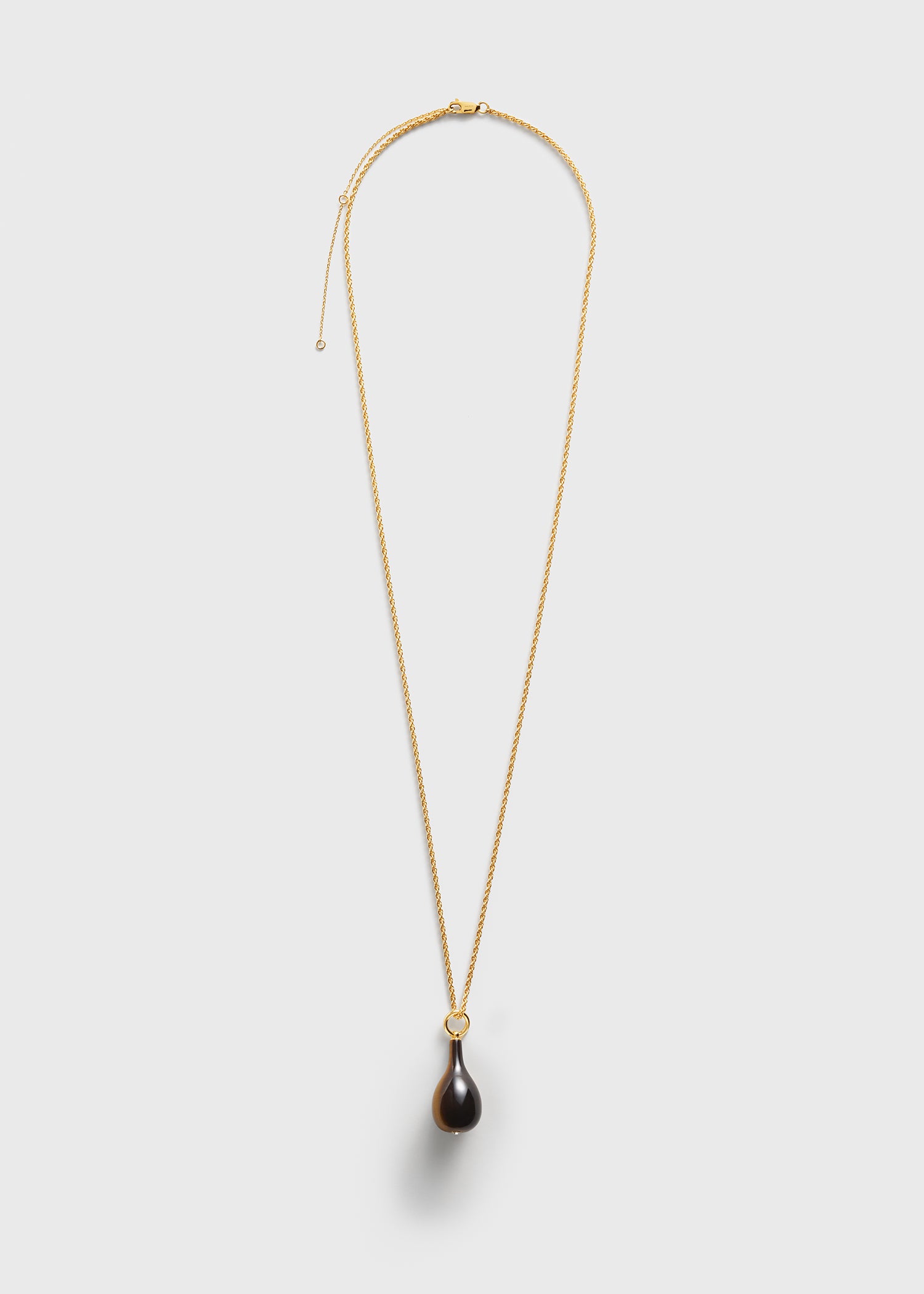Toteme Studio Medium tiger's eye drop necklace honey/gold