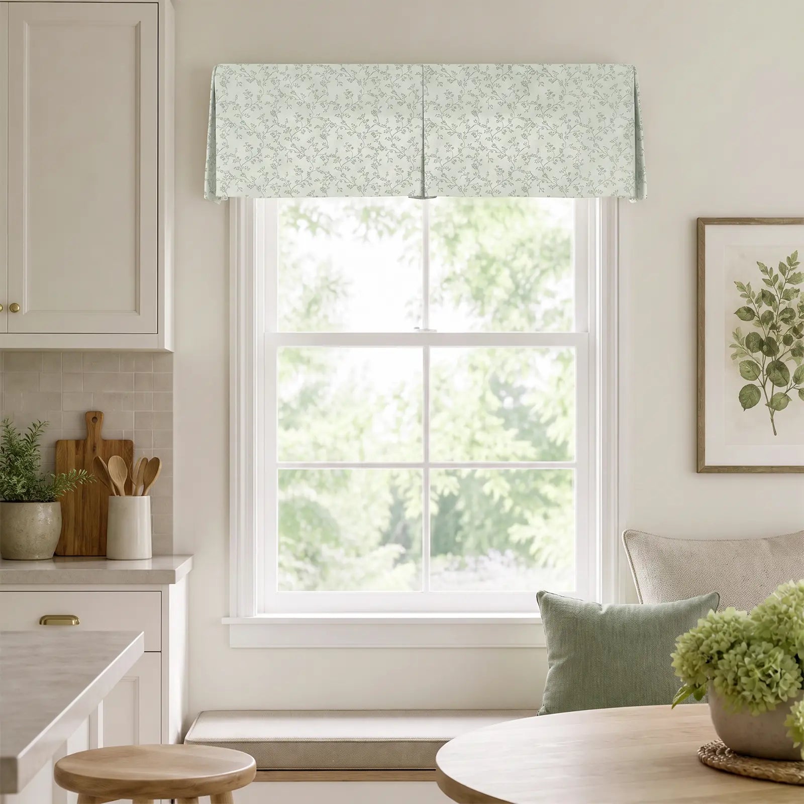 Britt Bengoechea x TWOPAGES Print Linen Cotton Center Pleated Valance