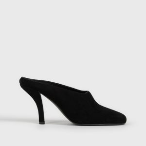 Toteme Studio Contour suede mules black
