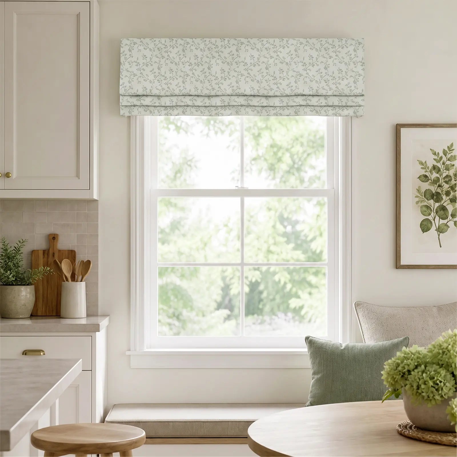 Britt Bengoechea x TWOPAGES Print Linen Cotton Flat Roman Valance