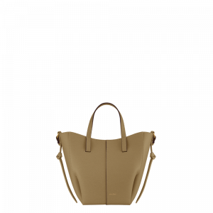 Polene Paris Cyme Tote Nano - Olive Fumée Grainé