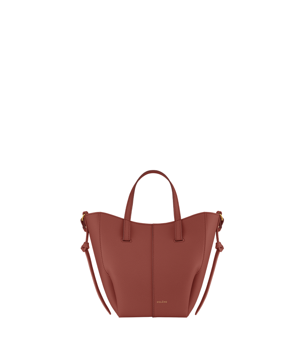 Polene Paris Cyme Tote Nano - Terracotta Grainé