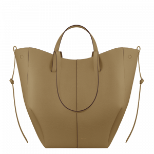 Polene Paris Cyme Tote - Olive Fumée Grainé