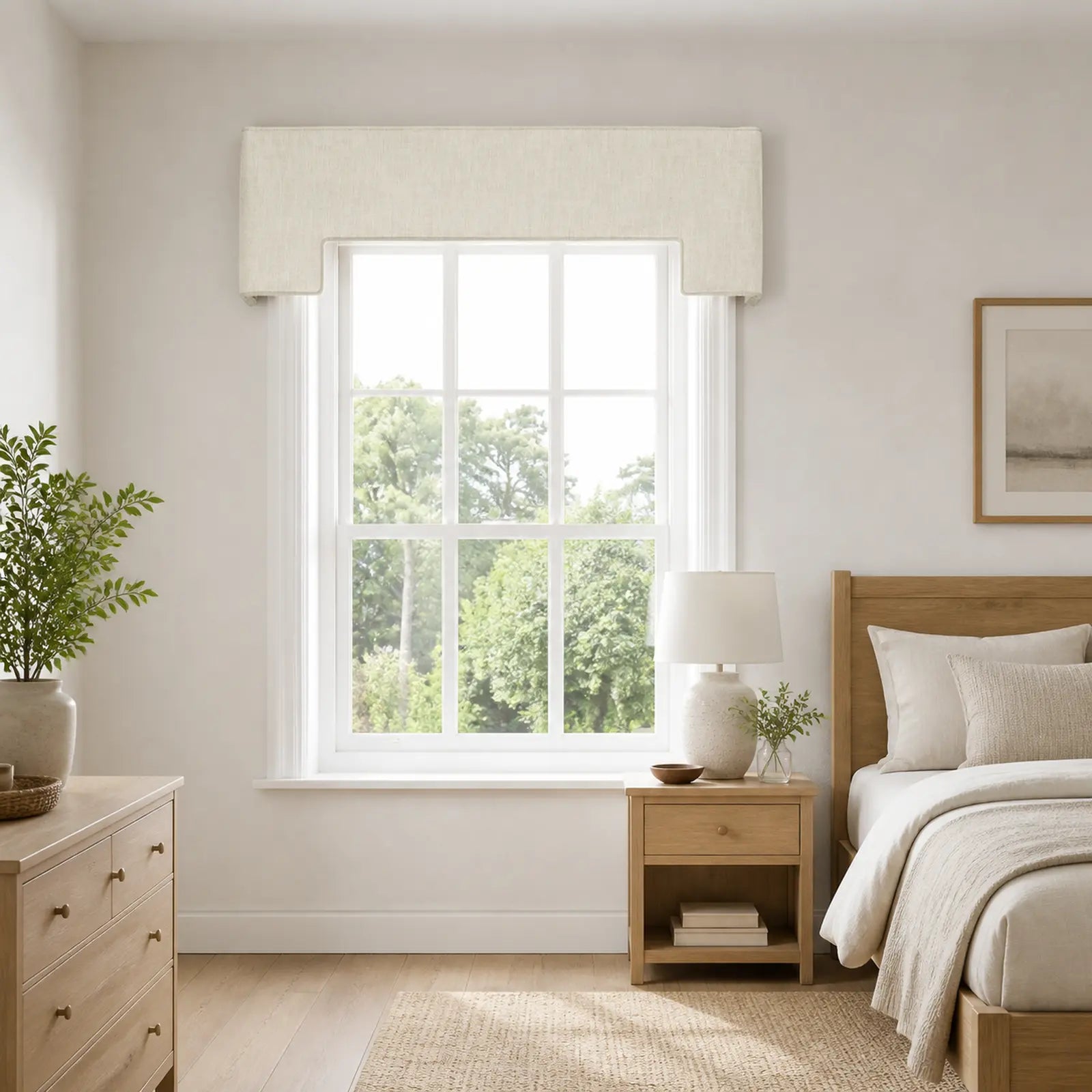 TWOPAGES Jawara Linen Cotton Stepped Cornice Board
