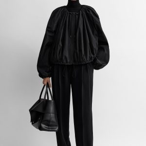 Toteme Studio Gathered parachute jacket black