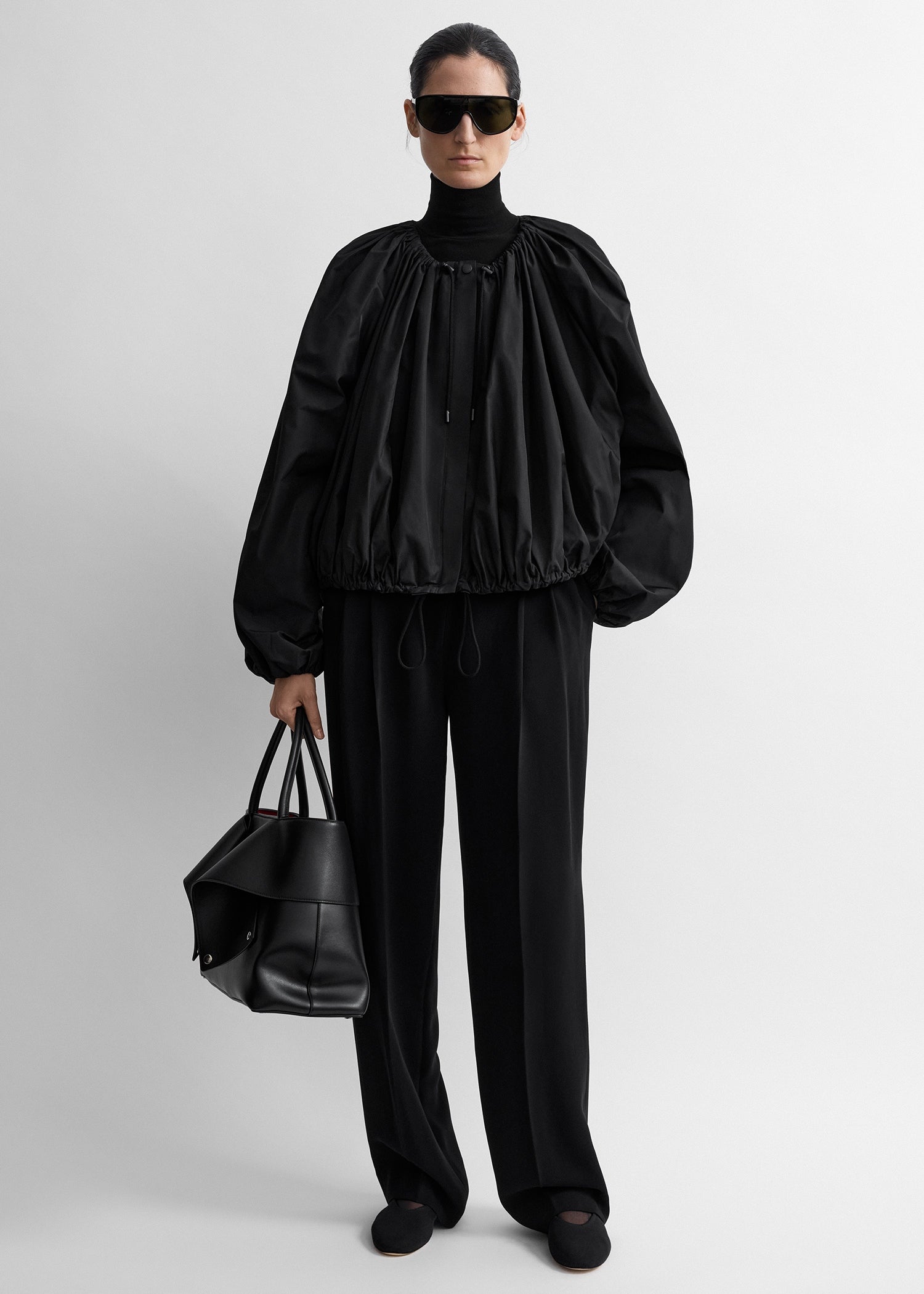 Toteme Studio Gathered parachute jacket black