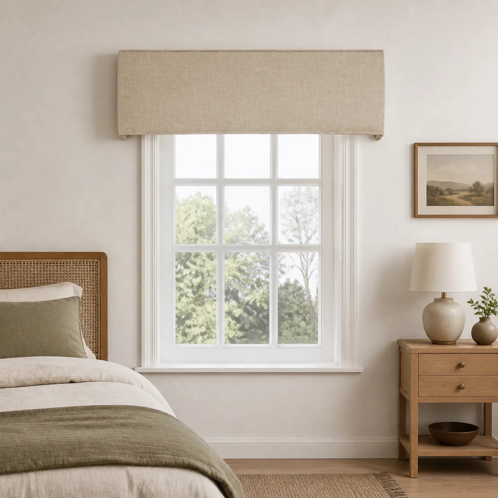 TWOPAGES Jawara Linen Cotton Flat Cornice Board