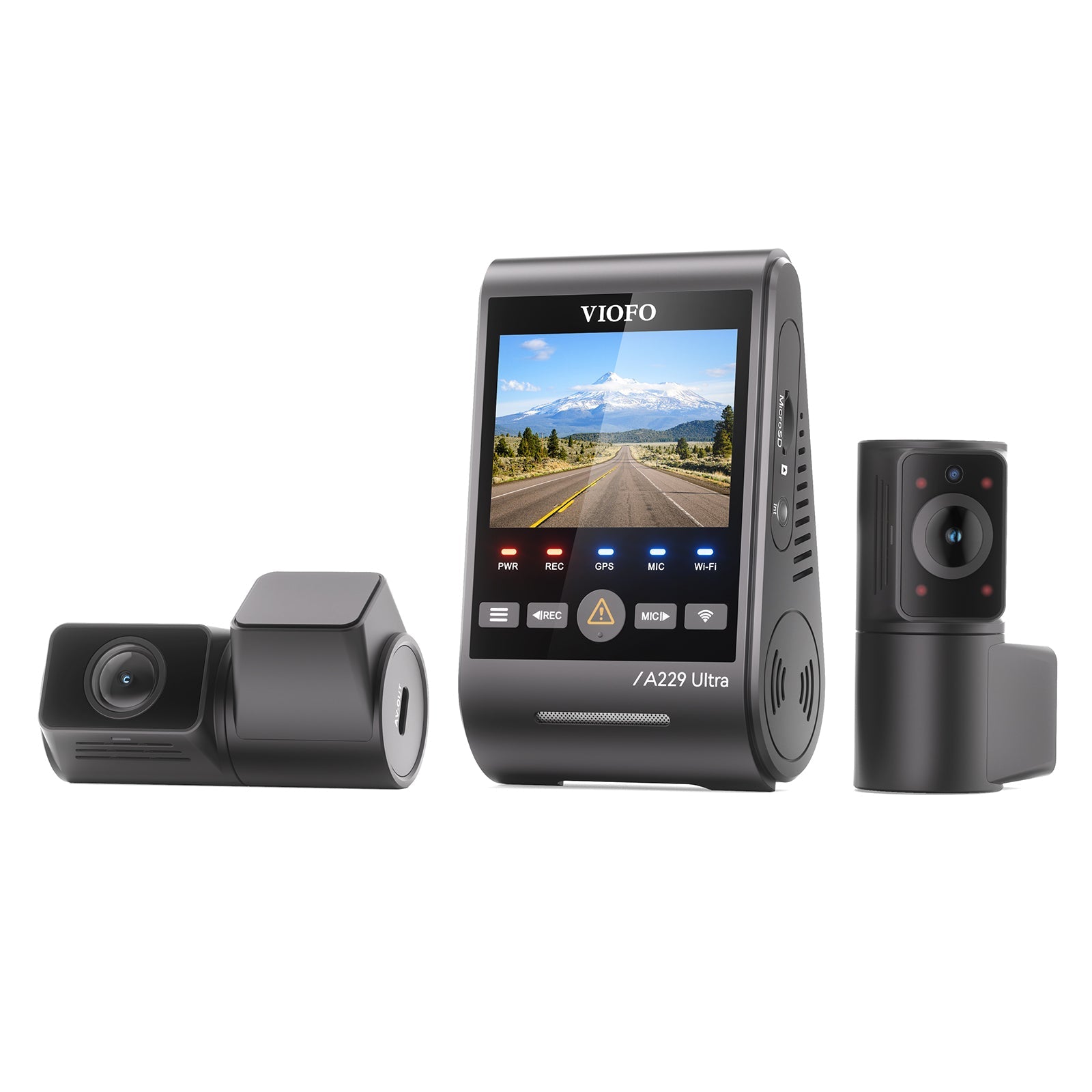 VIOFO A229 Ultra 3CH 4K Front+4K Rear+1080P Fisheye Cabin Dashcam with Triple Sony STARVIS