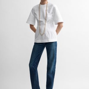 Toteme Studio Sculptural cotton top white