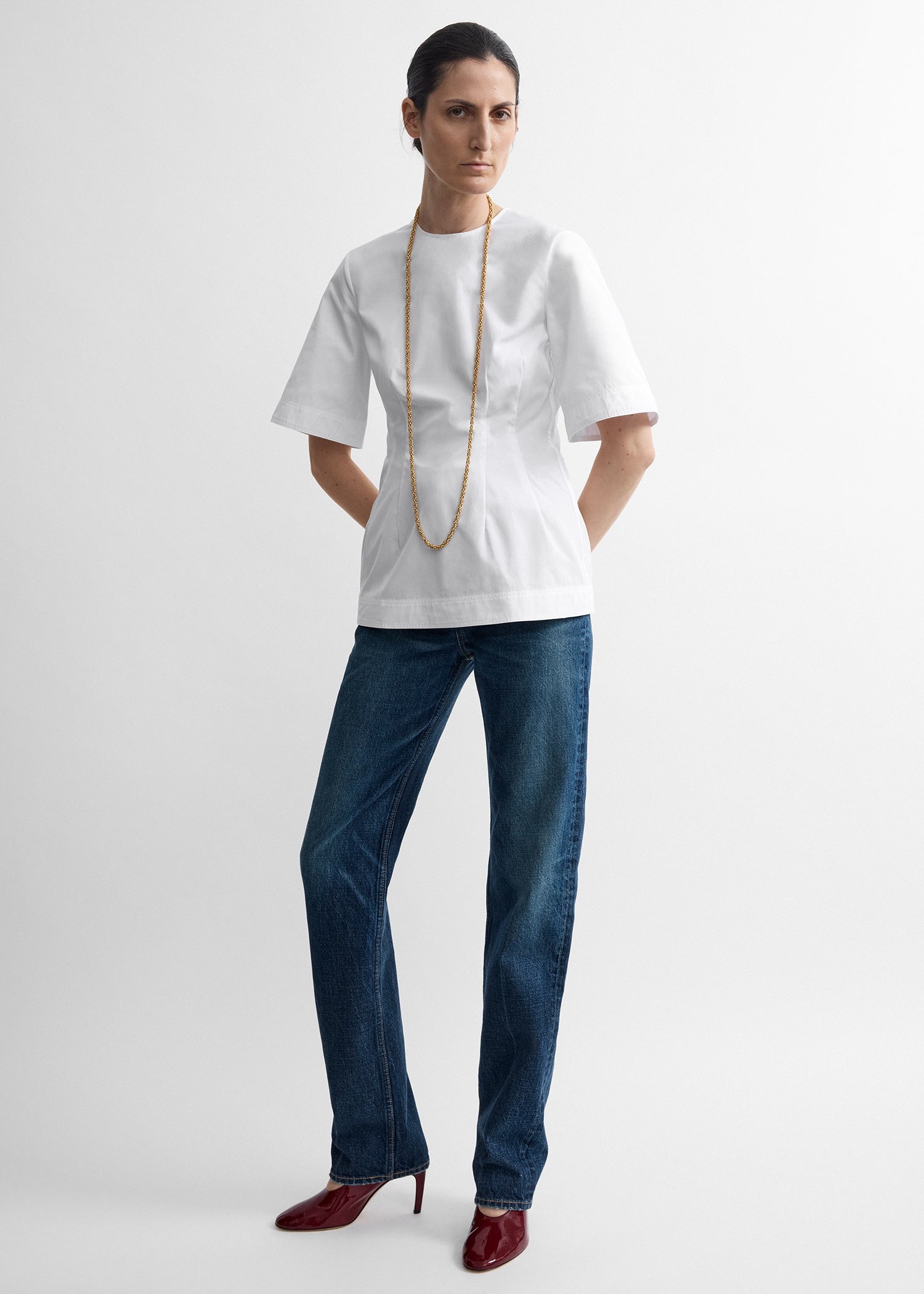 Toteme Studio Sculptural cotton top white